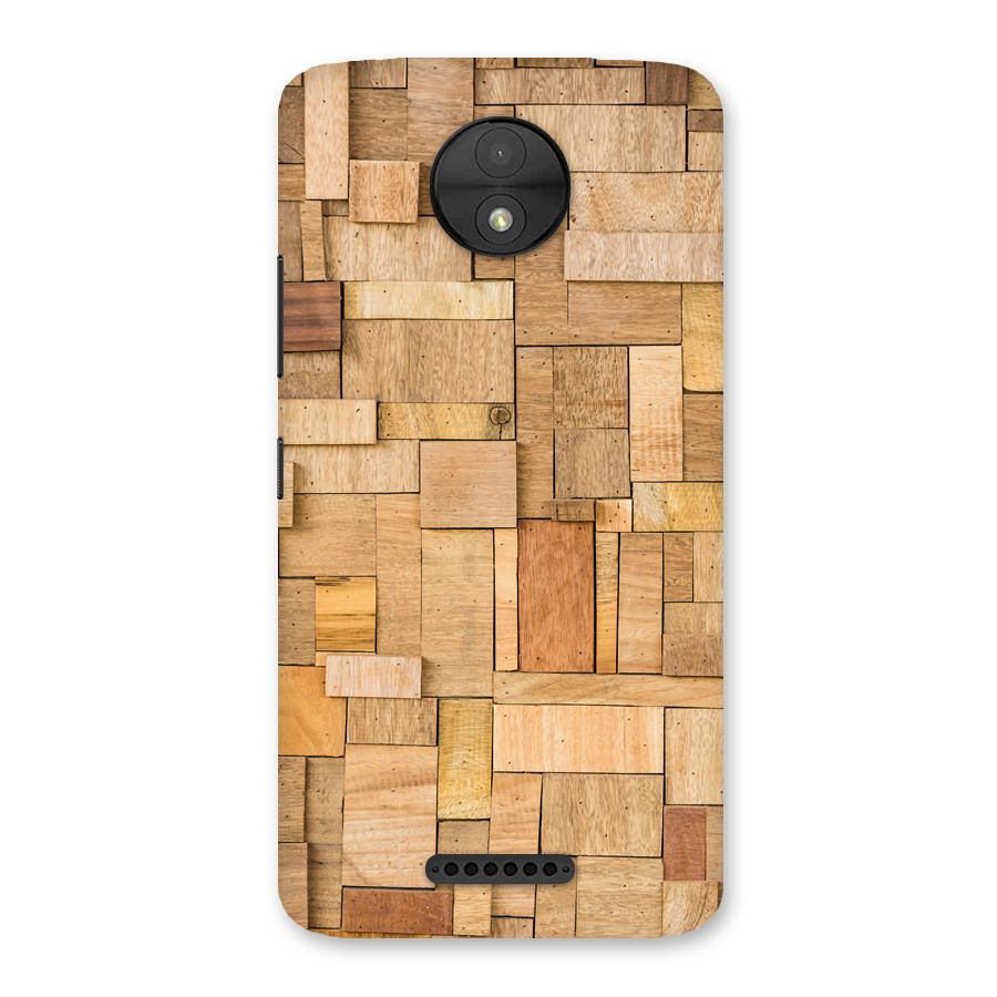 Wooden Blocks Back Case for Moto C