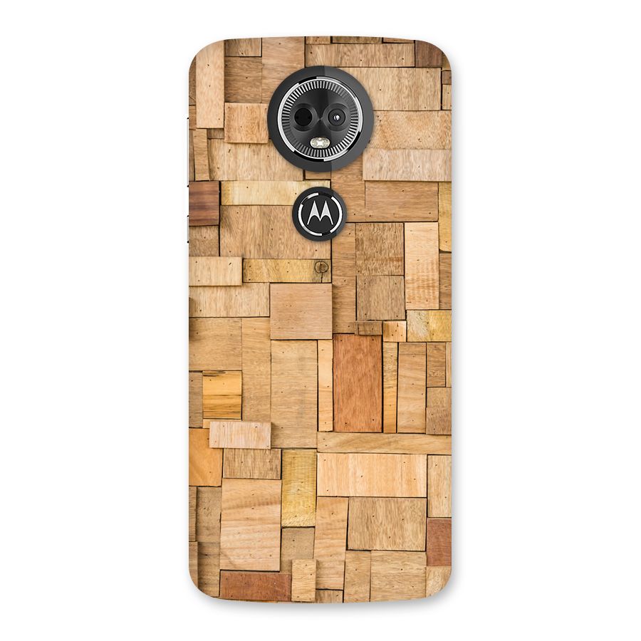Wooden Blocks Back Case for Moto E5 Plus