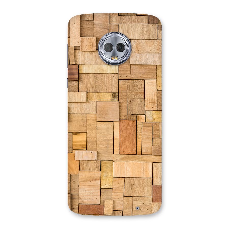 Wooden Blocks Back Case for Moto G6 Plus