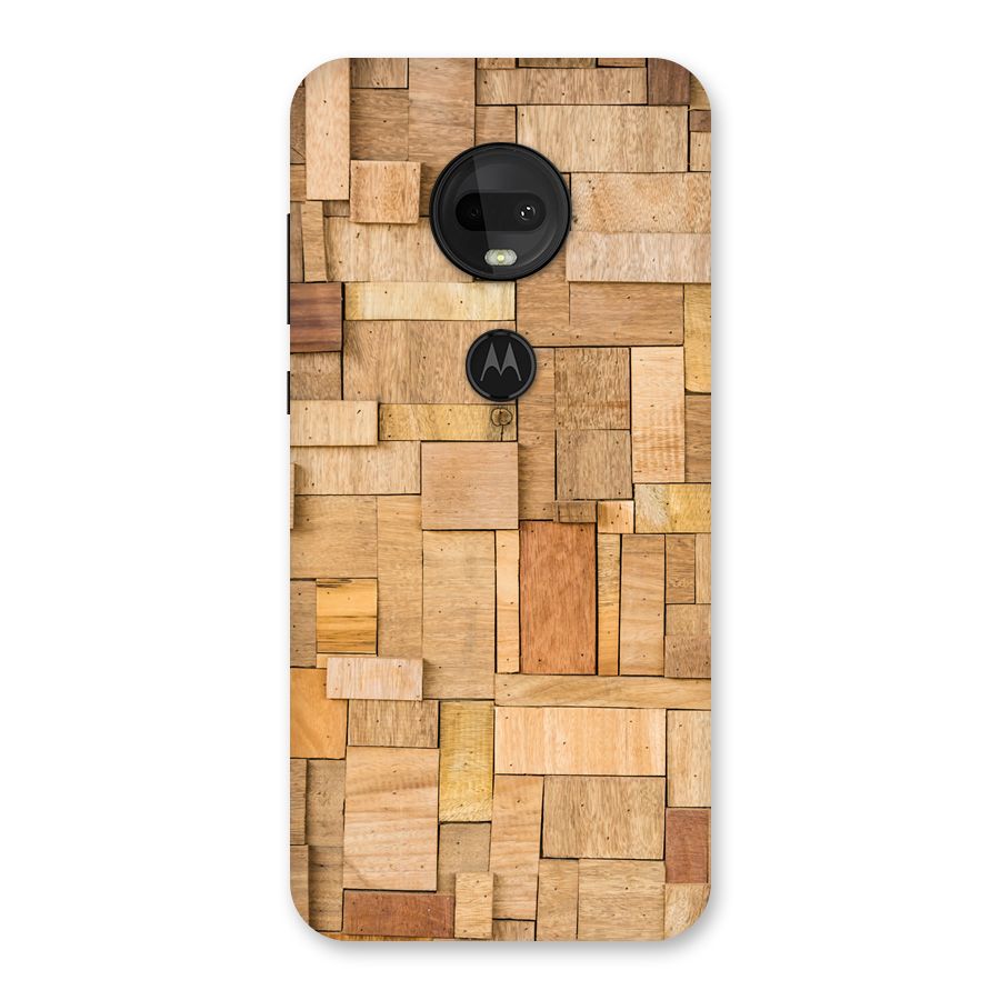 Wooden Blocks Back Case for Moto G7