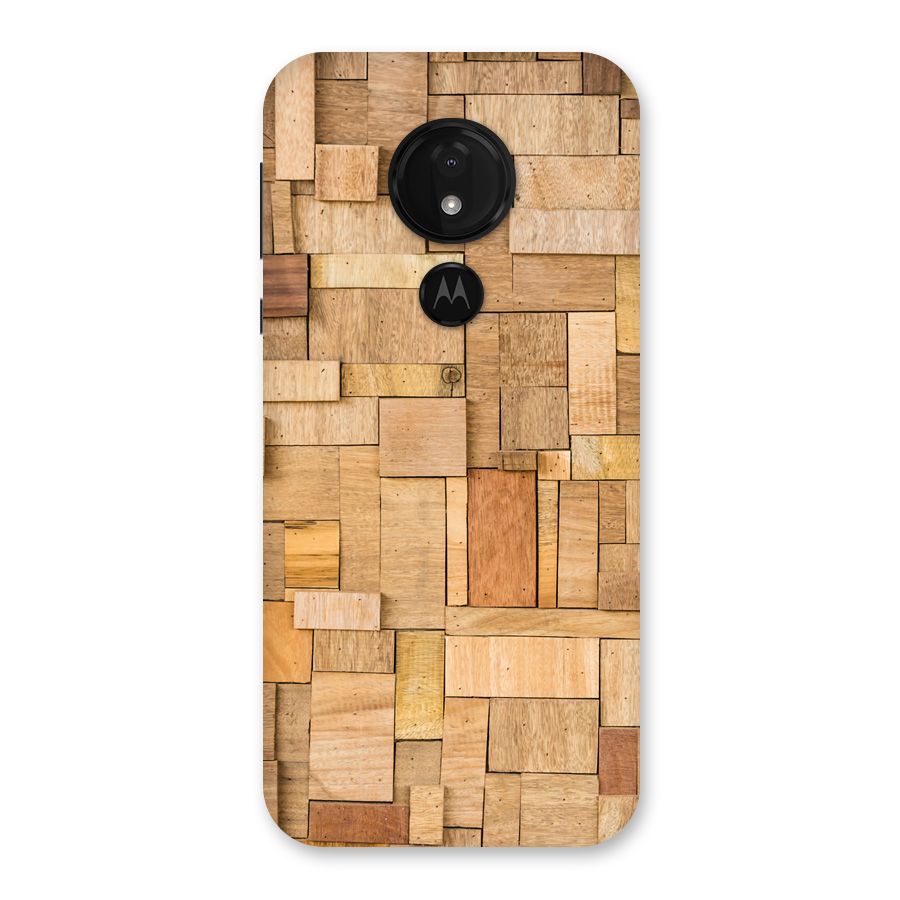 Wooden Blocks Back Case for Moto G7 Power