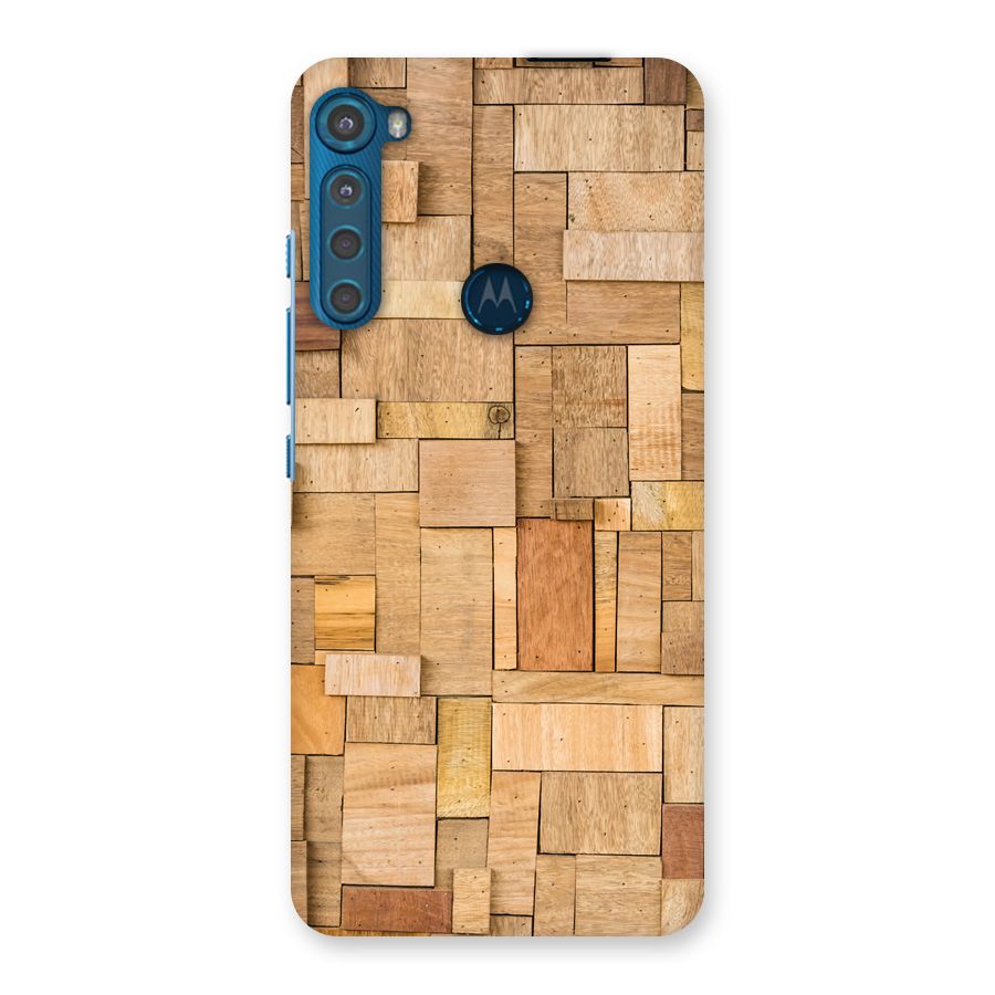Wooden Blocks Back Case for Motorola One Fusion Plus