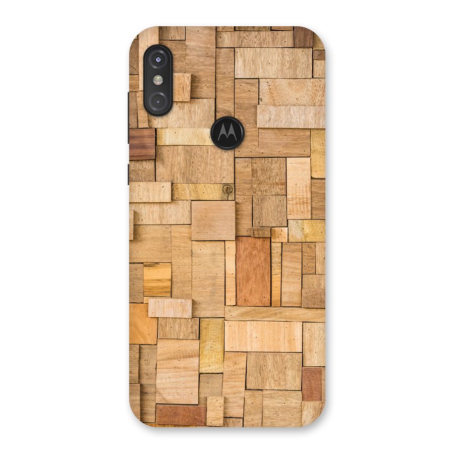 Wooden Blocks Back Case for Motorola One Power