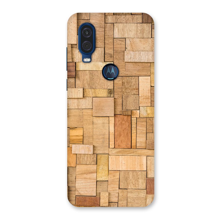Wooden Blocks Back Case for Motorola One Vision