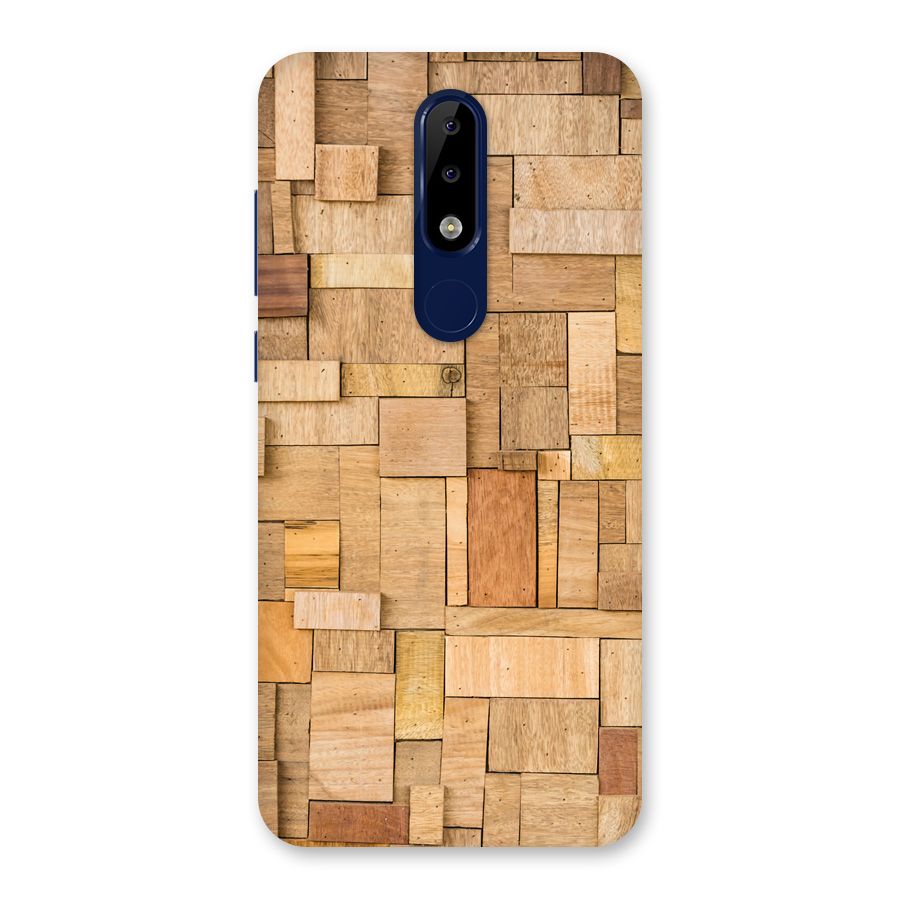 Wooden Blocks Back Case for Nokia 5.1 Plus