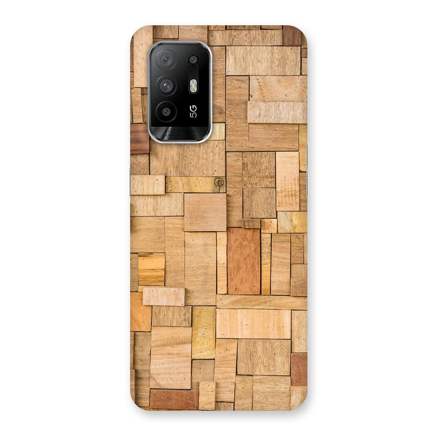 Wooden Blocks Back Case for Oppo F19 Pro Plus 5G