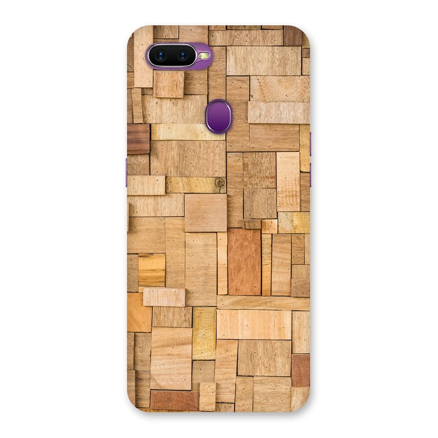 Wooden Blocks Back Case for Oppo F9