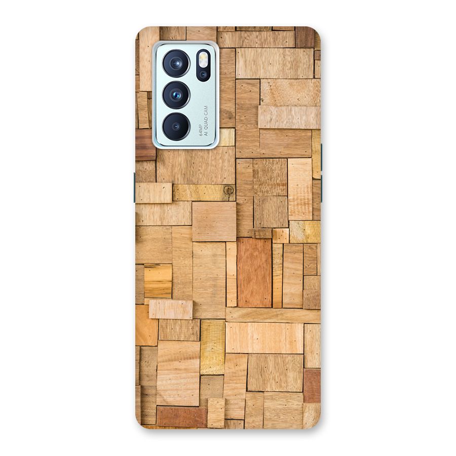 Wooden Blocks Back Case for Oppo Reno6 Pro 5G