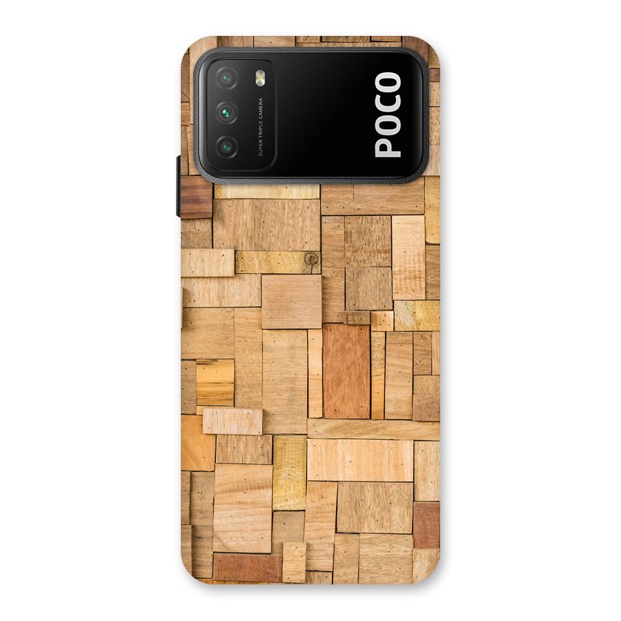 Wooden Blocks Back Case for Poco M3