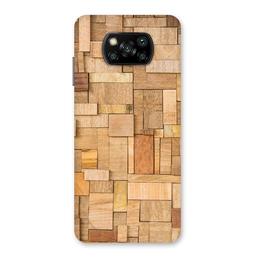 Wooden Blocks Back Case for Poco X3