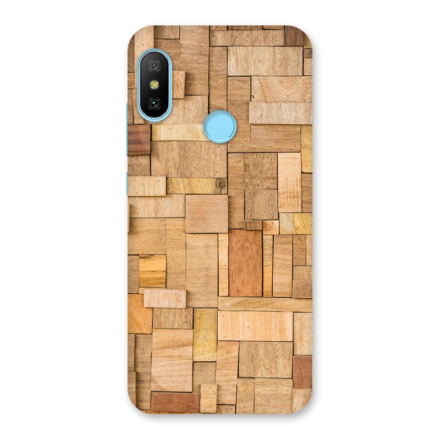 Wooden Blocks Back Case for Redmi 6 Pro