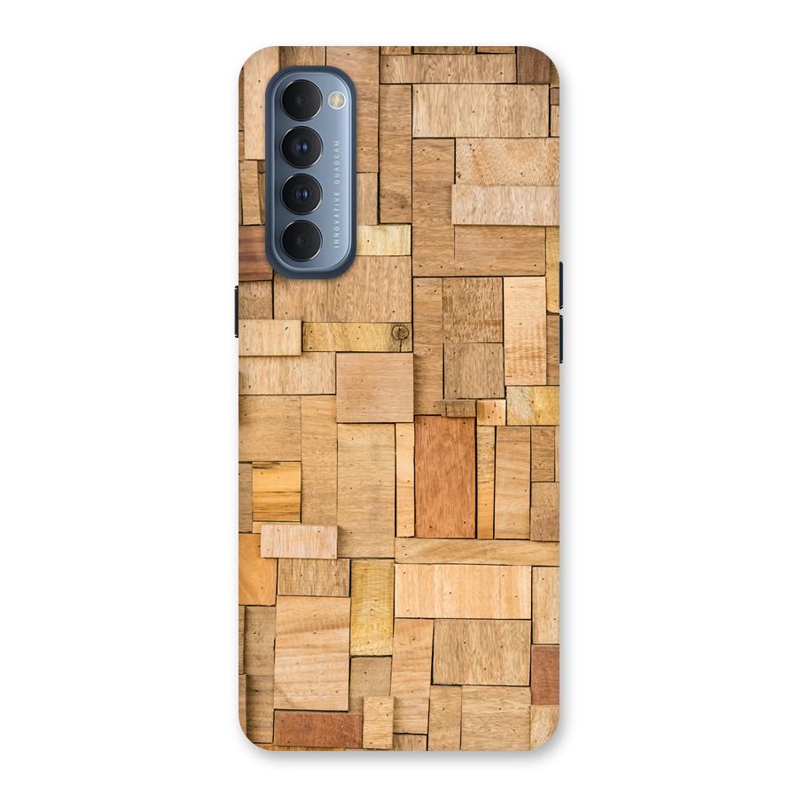 Wooden Blocks Back Case for Reno4 Pro