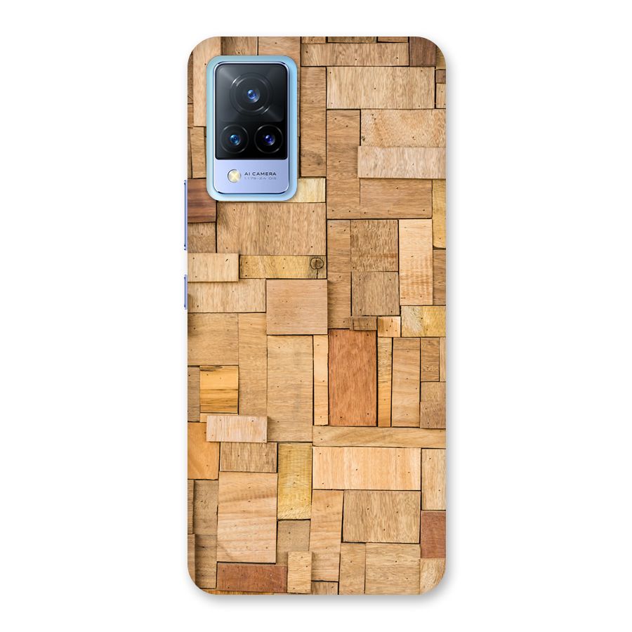 Wooden Blocks Back Case for Vivo V21 5G