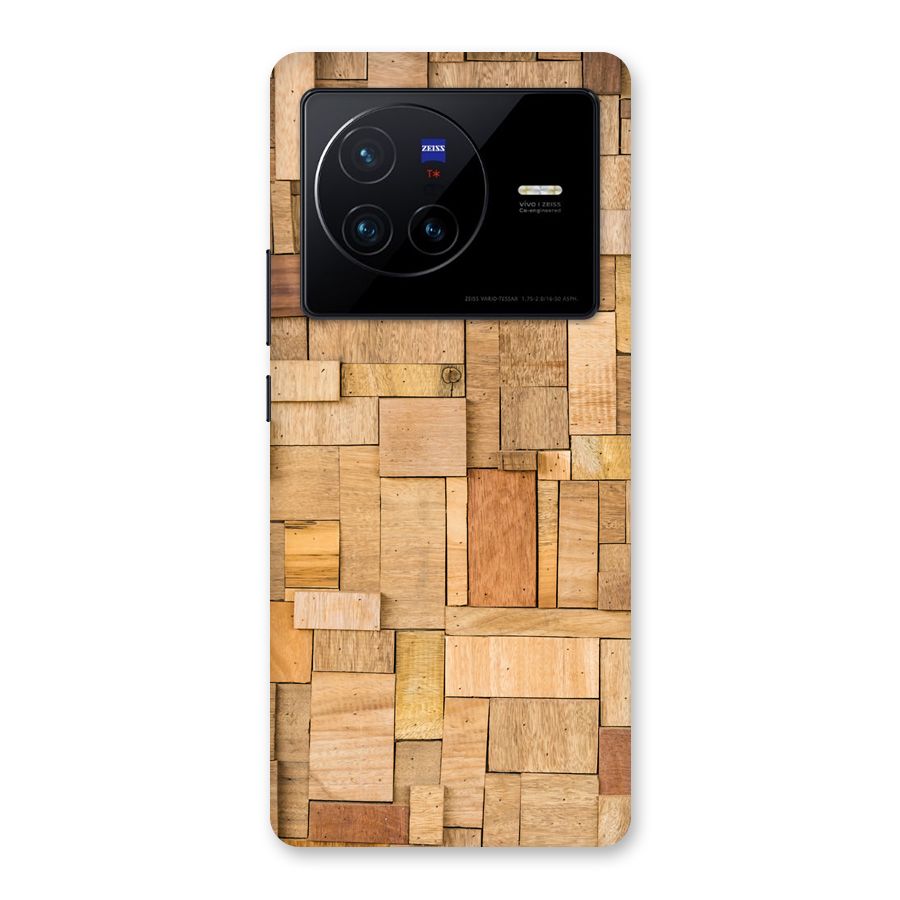 Wooden Blocks Back Case for Vivo X80