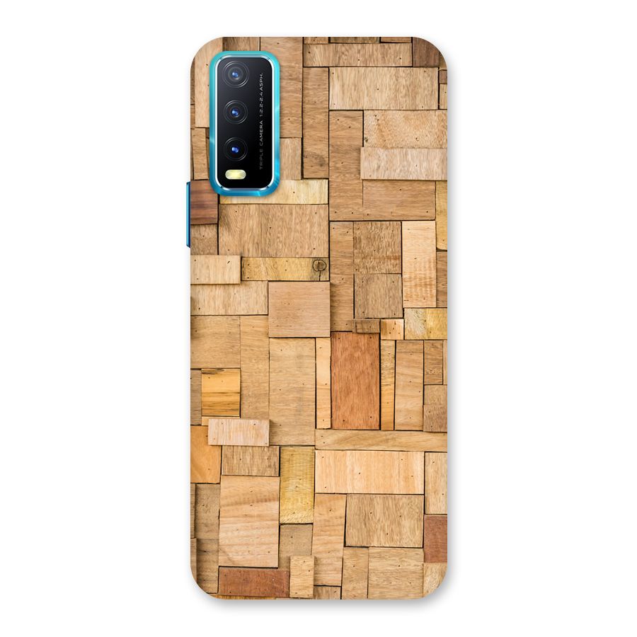 Wooden Blocks Back Case for Vivo Y20A
