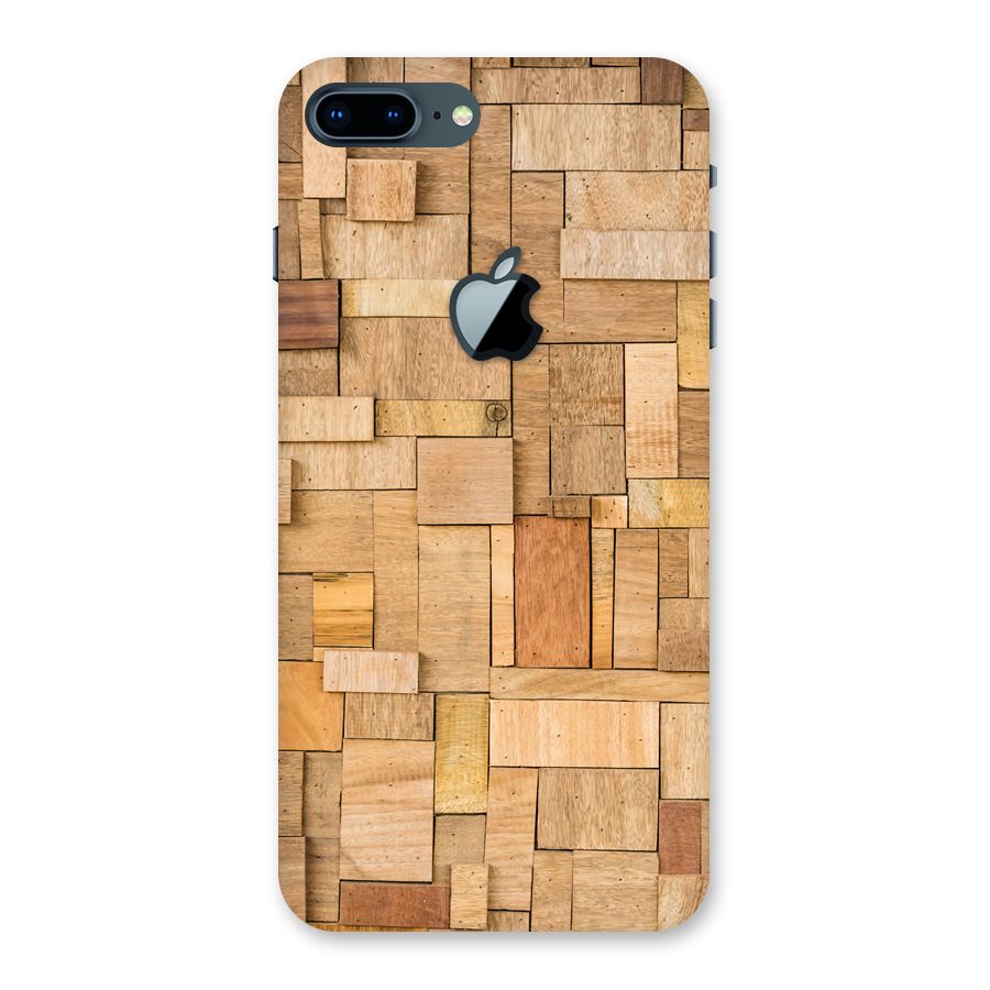 Wooden Blocks Back Case for iPhone 7 Plus Apple Cut