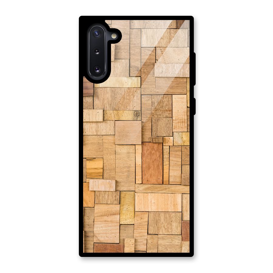Wooden Blocks Glass Back Case for Galaxy Note 10