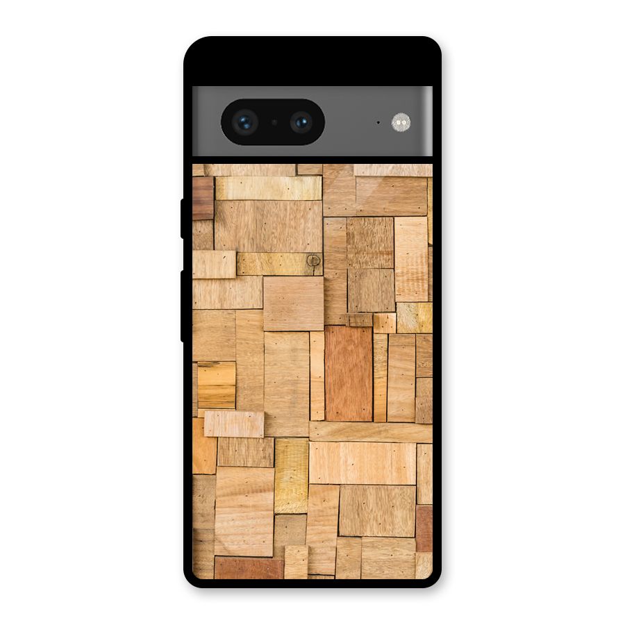 Wooden Blocks Glass Back Case for Google Pixel 7