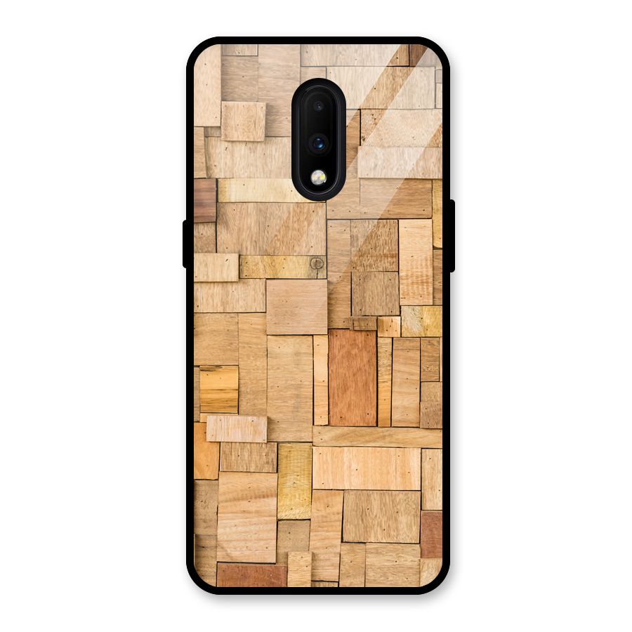Wooden Blocks Glass Back Case for OnePlus 7
