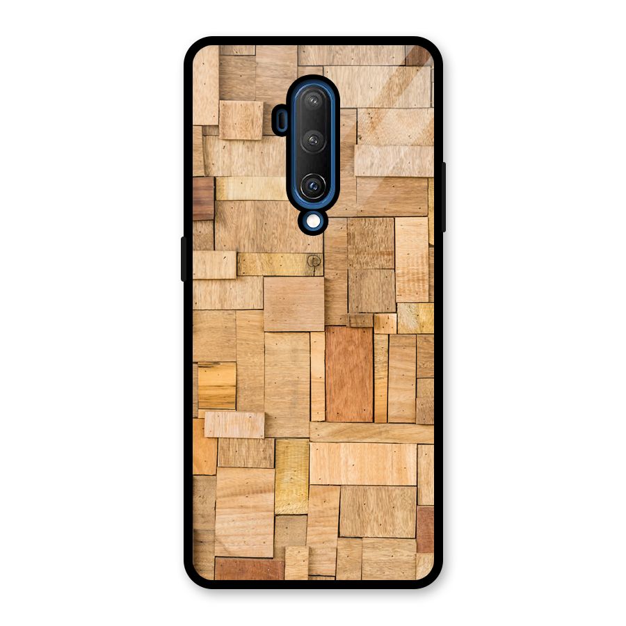Wooden Blocks Glass Back Case for OnePlus 7T Pro