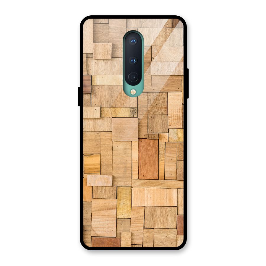 Wooden Blocks Glass Back Case for OnePlus 8
