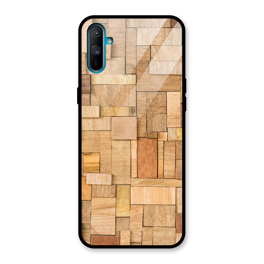 Wooden Blocks Glass Back Case for Realme C3