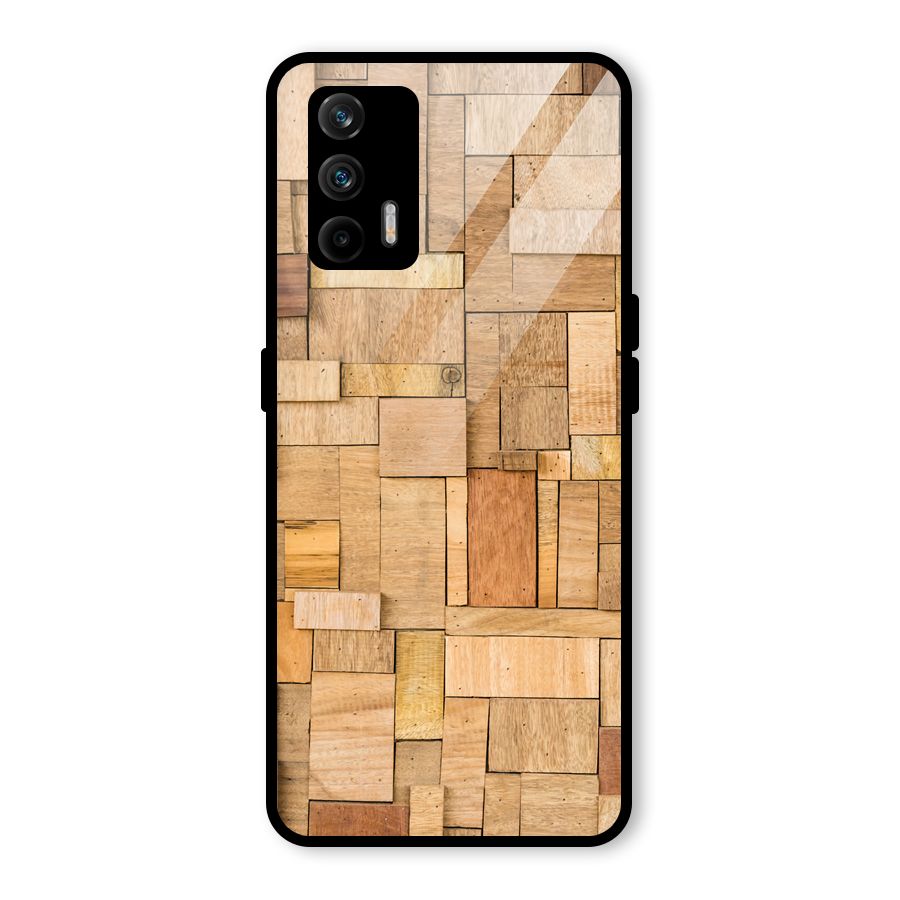 Wooden Blocks Glass Back Case for Realme GT 5G