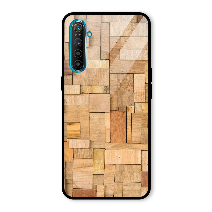 Wooden Blocks Glass Back Case for Realme X2