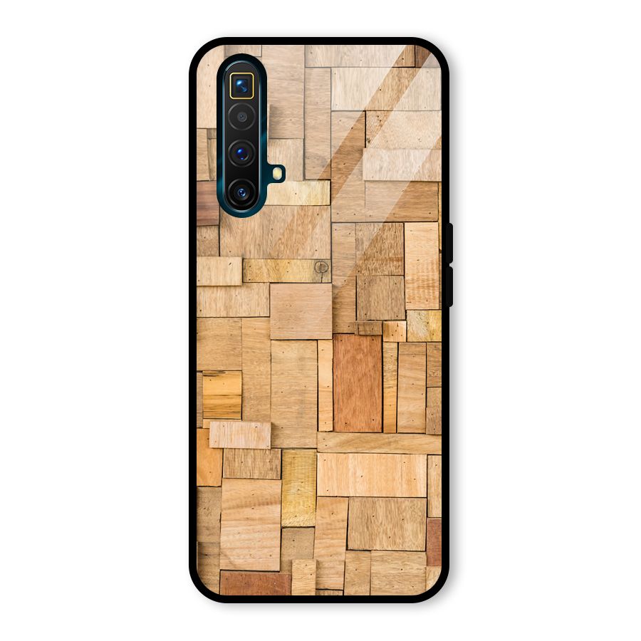 Wooden Blocks Glass Back Case for Realme X3