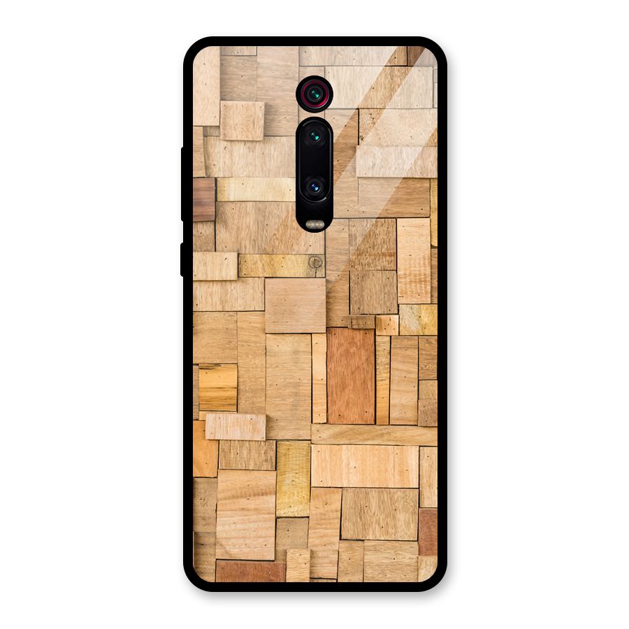 Wooden Blocks Glass Back Case for Redmi K20