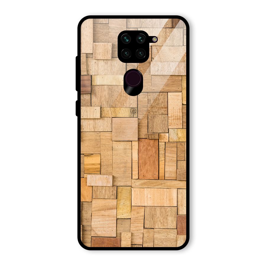 Wooden Blocks Glass Back Case for Redmi Note 9