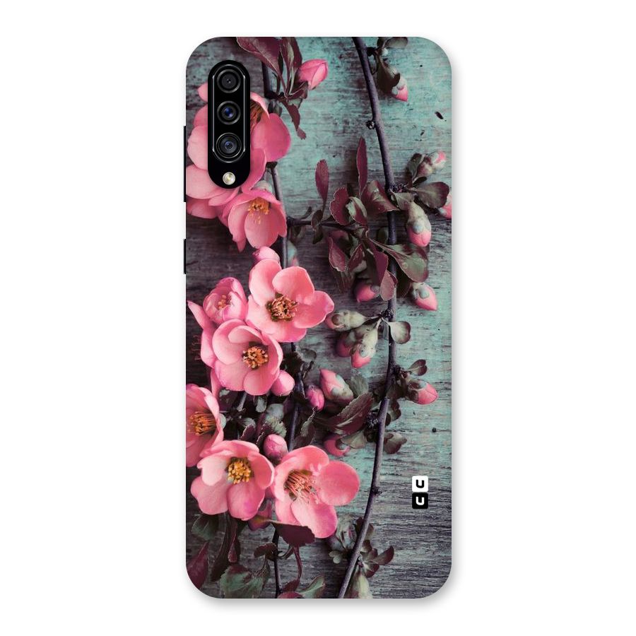 Wooden Floral Pink Back Case for Galaxy A30s