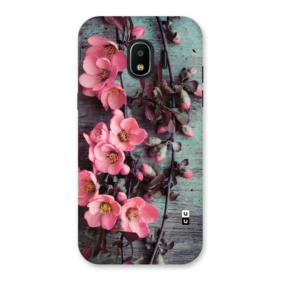 Wooden Floral Pink Back Case for Galaxy J2 Pro 2018