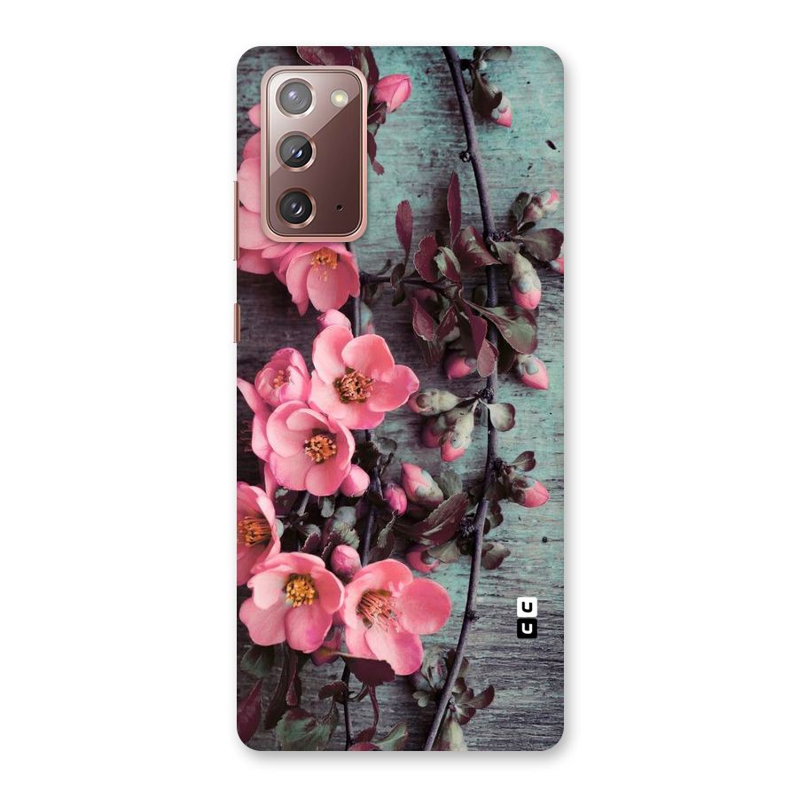 Wooden Floral Pink Back Case for Galaxy Note 20