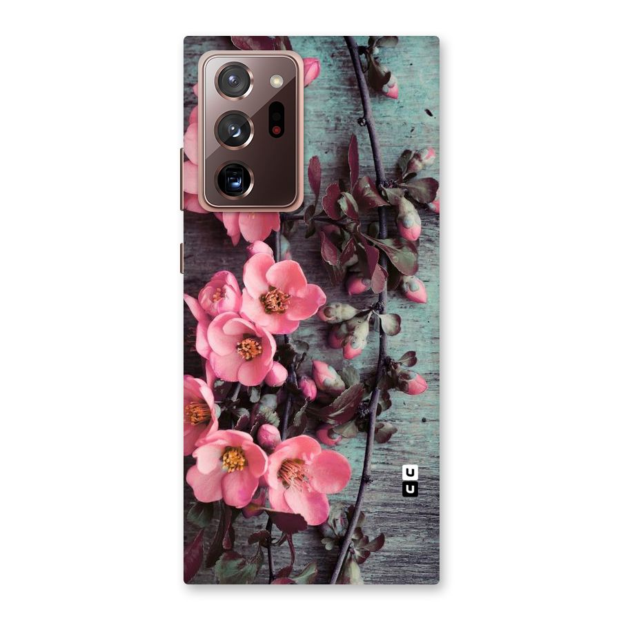 Wooden Floral Pink Back Case for Galaxy Note 20 Ultra