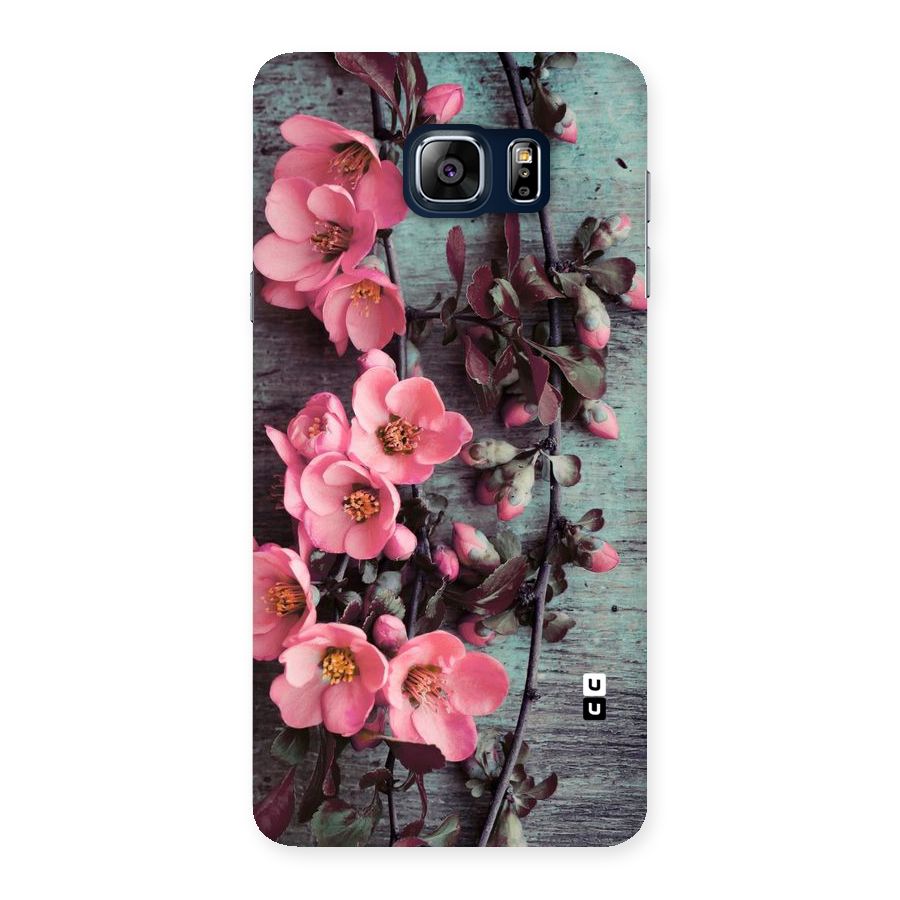 Wooden Floral Pink Back Case for Galaxy Note 5