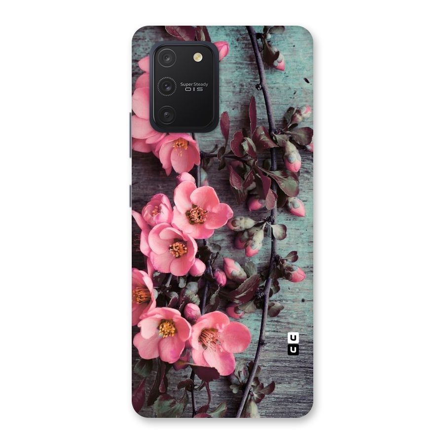 Wooden Floral Pink Back Case for Galaxy S10 Lite