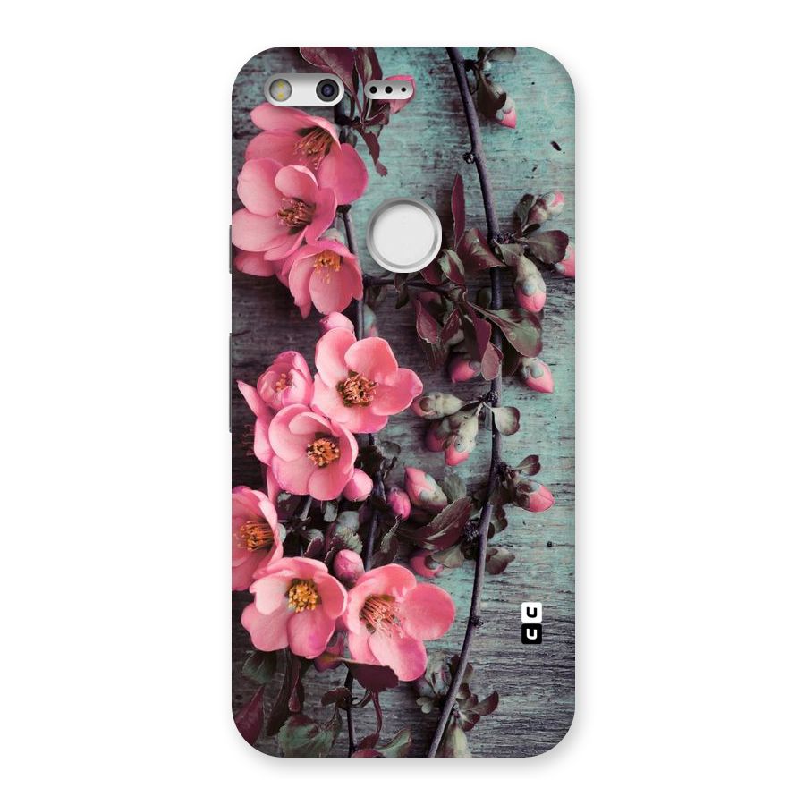 Wooden Floral Pink Back Case for Google Pixel
