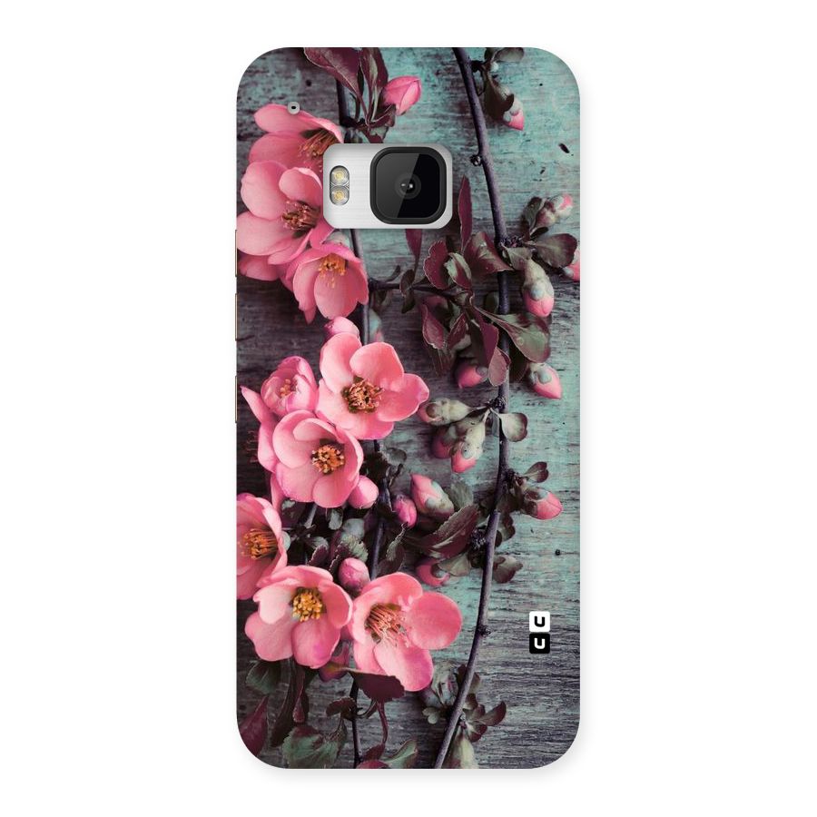 Wooden Floral Pink Back Case for HTC One M9