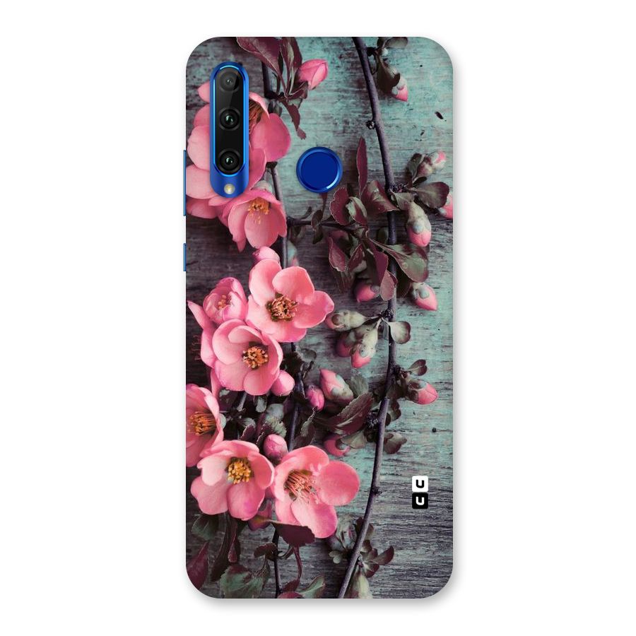 Wooden Floral Pink Back Case for Honor 20i