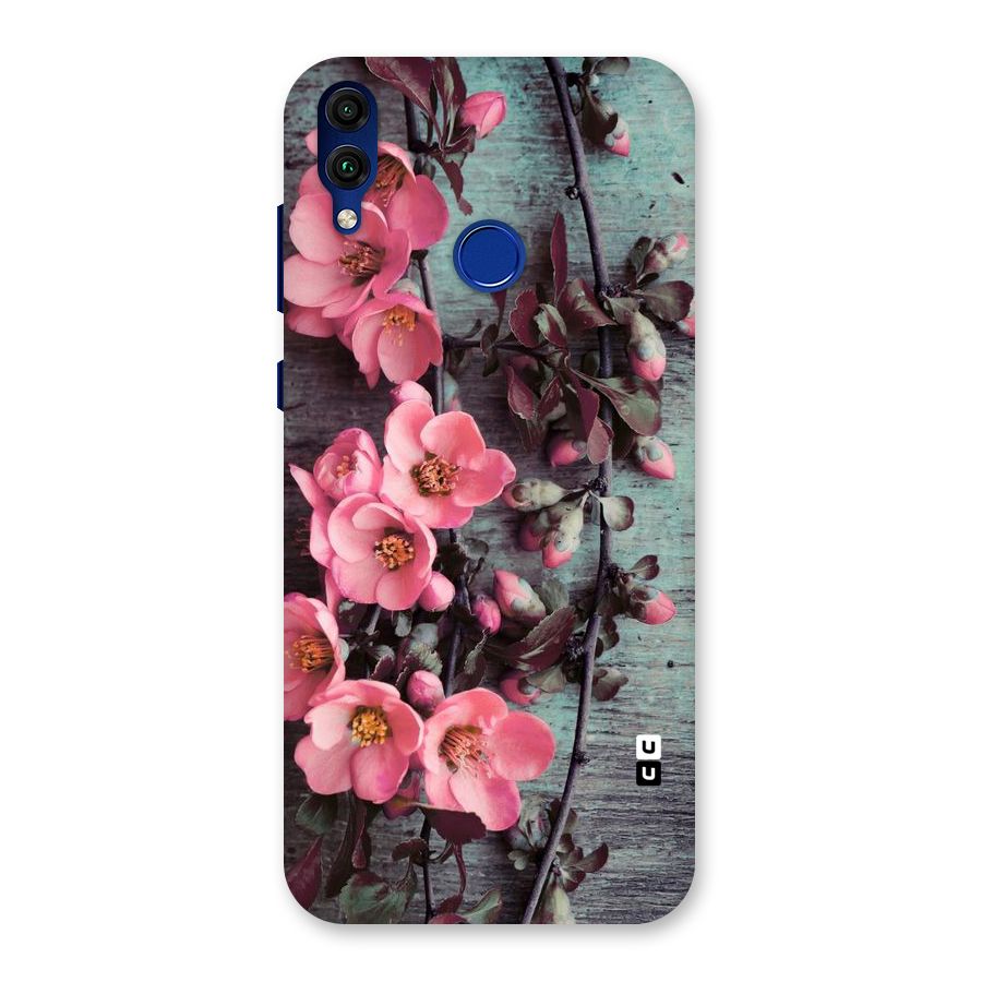 Wooden Floral Pink Back Case for Honor 8C