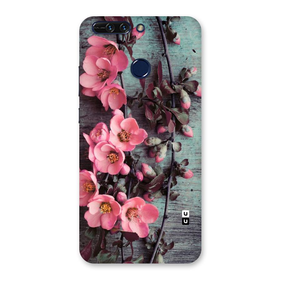 Wooden Floral Pink Back Case for Honor 8 Pro