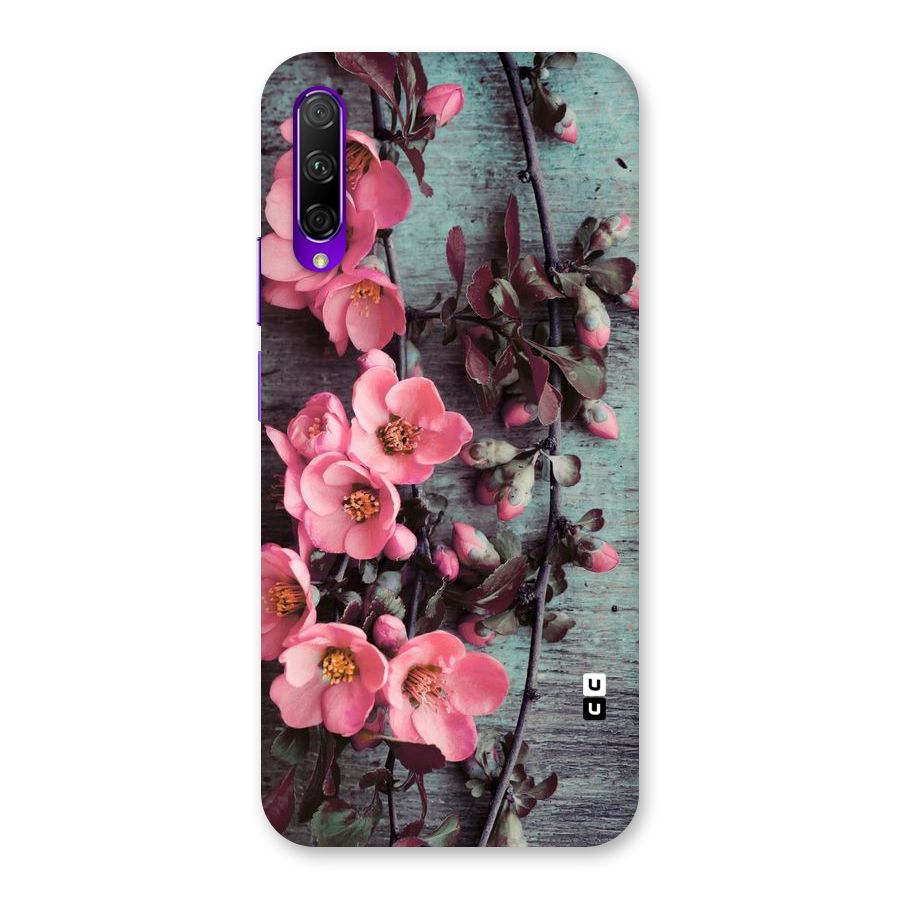 Wooden Floral Pink Back Case for Honor 9X Pro