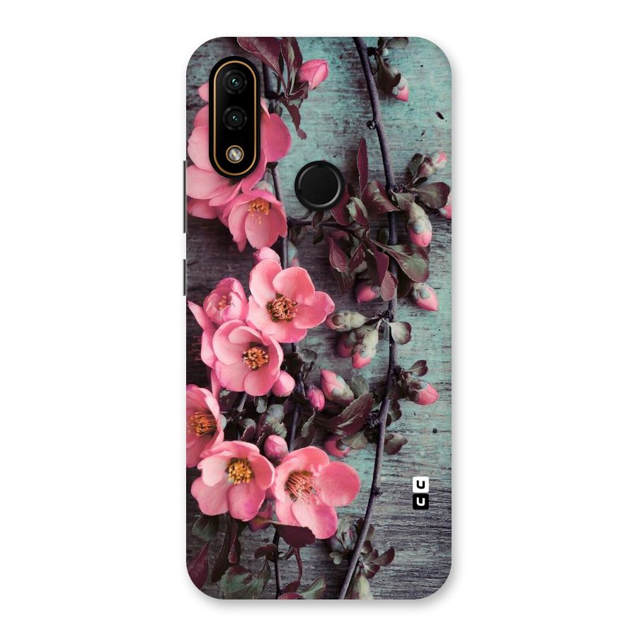 Wooden Floral Pink Back Case for Lenovo A6 Note