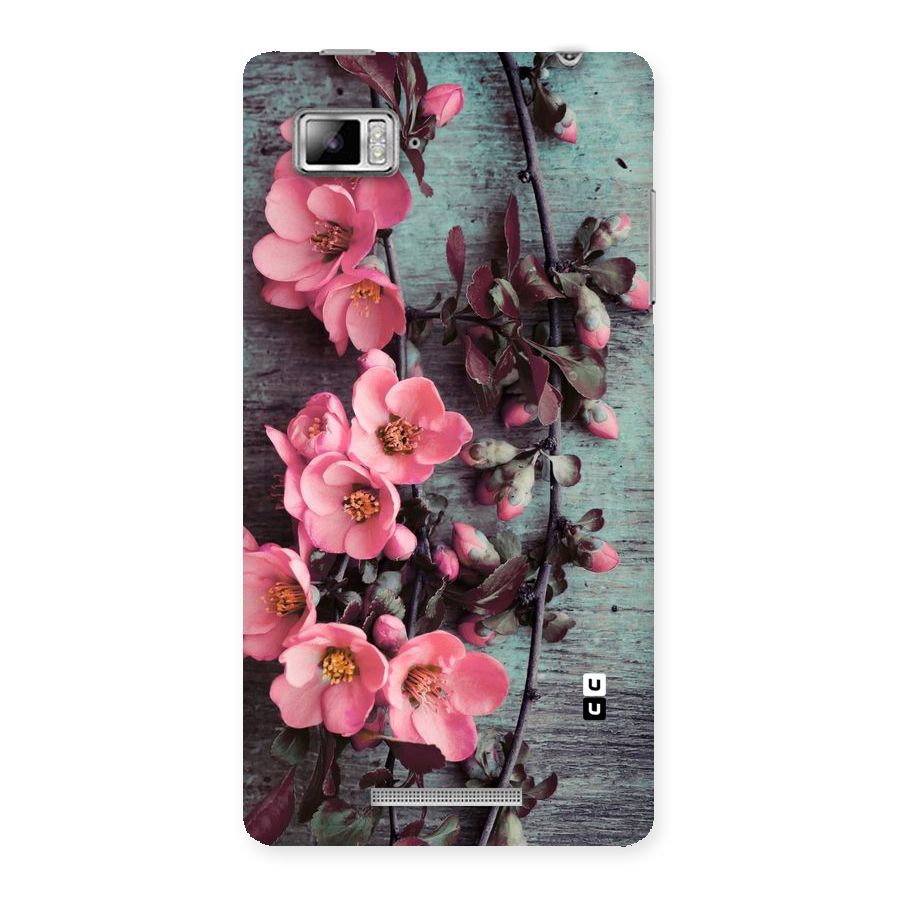 Wooden Floral Pink Back Case for Lenovo Vibe Z K910
