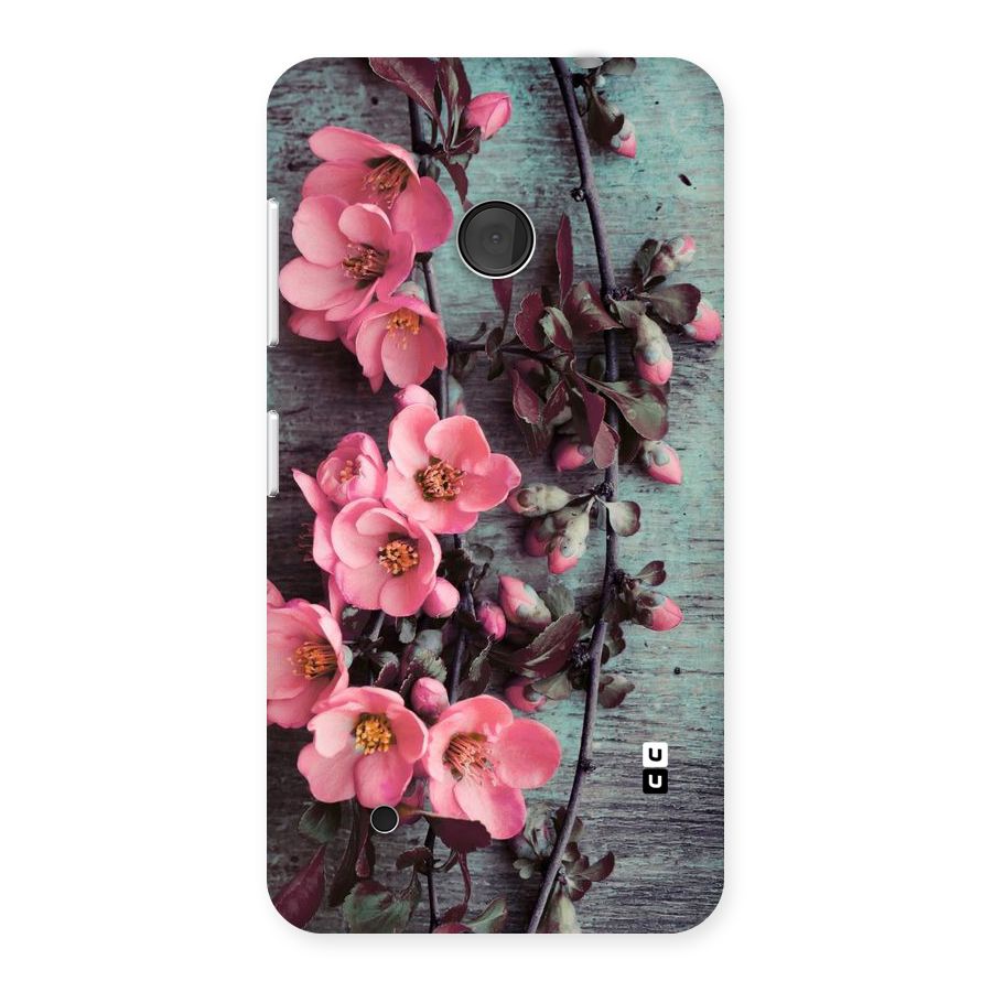 Wooden Floral Pink Back Case for Lumia 530