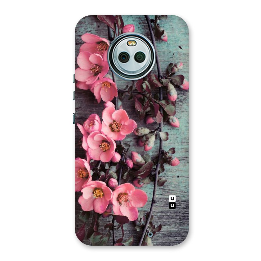 Wooden Floral Pink Back Case for Moto X4