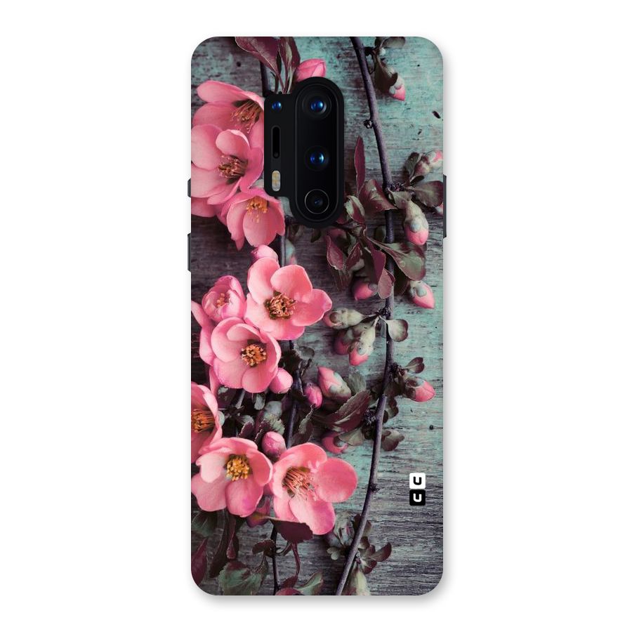 Wooden Floral Pink Back Case for OnePlus 8 Pro