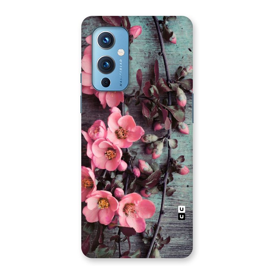 Wooden Floral Pink Back Case for OnePlus 9