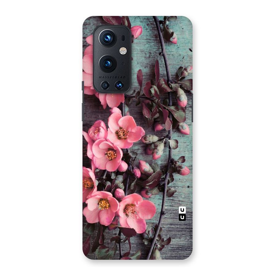 Wooden Floral Pink Back Case for OnePlus 9 Pro